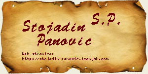 Stojadin Panović vizit kartica